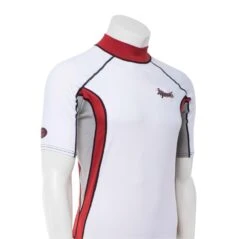Ascan Shirt White/Red 1/2 Kurzarm UV-Schutz Rash Vest 2.Wahl - S - S