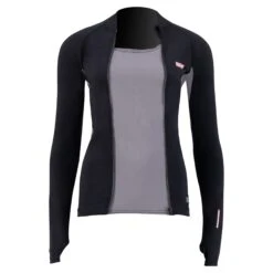 PROLIMIT Wmns SUP Top Convertible Black/Light Grey Damen - 34/XS Black/Light Grey -Surfausrüstungs Geschäft 400.14705.000 wmns sup top convertible black light grey open front