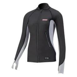 PROLIMIT SUP WMNS TOP LOOSEFIT SPLASH 1.5mm Black/Light Grey - 34/XS Black/Light Grey -Surfausrüstungs Geschäft 400.14710.010 sup wmns top loosefit splash 1 5 mm black grey side