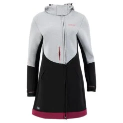 PROLIMIT Pure Girl Racer Jacket Qxygen Grey/Black/Wine - 34/XS -Surfausrüstungs Geschäft 402.05041.080 pure girl racer jacket qxygen grey black wine front