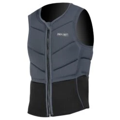 PROLIMIT Prallschutzweste Slider Vest Fusion Half Padded FZ Black/Grey 2023 -SBlack/Grey -Surfausrüstungs Geschäft 402.63032.040 slider vest fusion half padded fz black grey 1