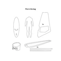 PROLIMIT Windsurf Bag Boardbag Session Grey/White 2023 - 255/70 -Surfausrüstungs Geschäft 404.03140.010 3