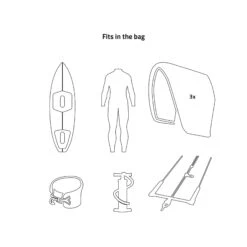 PROLIMIT Kitesurf BB Travellerw/Wheels Grey/White - 140 X 45 Grey/White -Surfausrüstungs Geschäft 404.03370.020 3