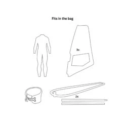 PROLIMIT Windsurf Bag Sessionbag Aero Grey/White 2023 - Wave -Surfausrüstungs Geschäft 404.04030.010 3 1