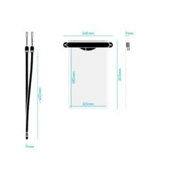 Fidlock Wasserdichte Handy Schutzhülle Hermetic Dry Bag - Medi - 110x180mm Black -Surfausrüstungs Geschäft hermetic dry bag medi measurements