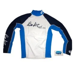 Katie Lycra Rashguard Langarm Männer UV-Resistant - White/blue - S
